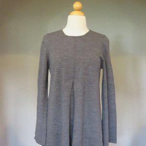 Design History Women's Size Large Wool Heather Gray Pullover Tunic Sweater